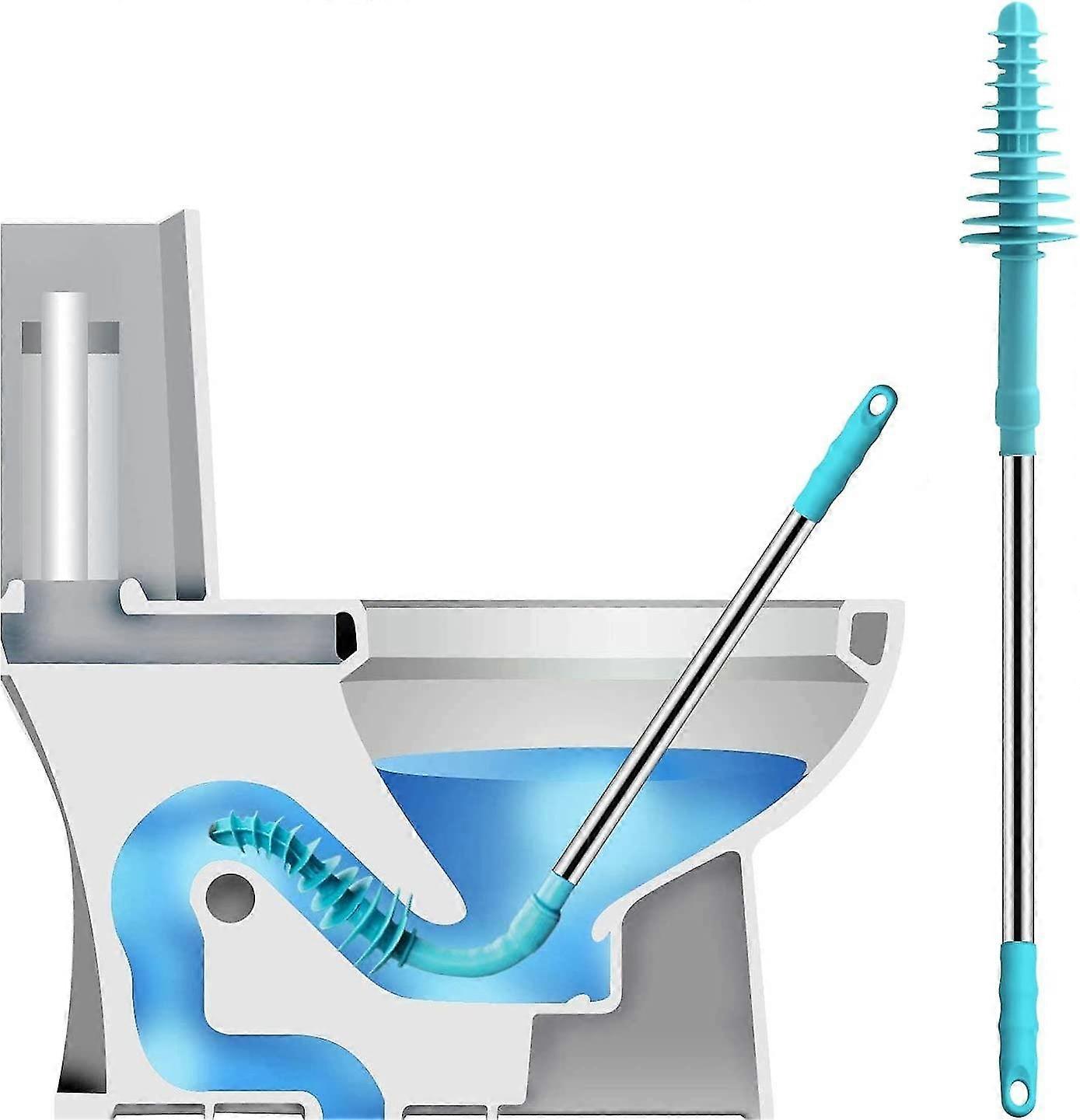 Plunger, Efficient Piston-type Power Cleaned Unblocker, 72cm Length Flexible Rubber Head Unclogger