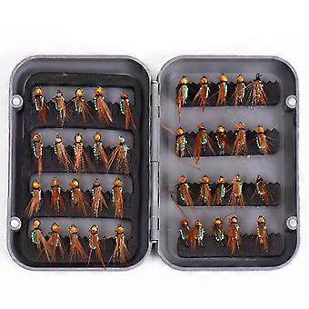 40 Pcs Fly Fishing Flies Kit Fly Assortment Truta Bass Fishing com Fly Box