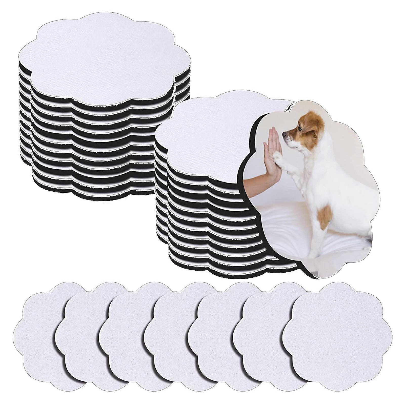 30 Pieces/Set Sublimation Cup Mats Anti-slip Rubber Base Polyester Top Coaster
