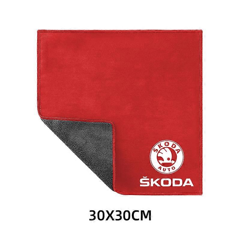 Car Double-Faced Plush Absorbent Towel Cleaning Drying Cloth For skoda octavia a5 a4 mk1 fabia superb rapid mk3 yeti Kodiaq