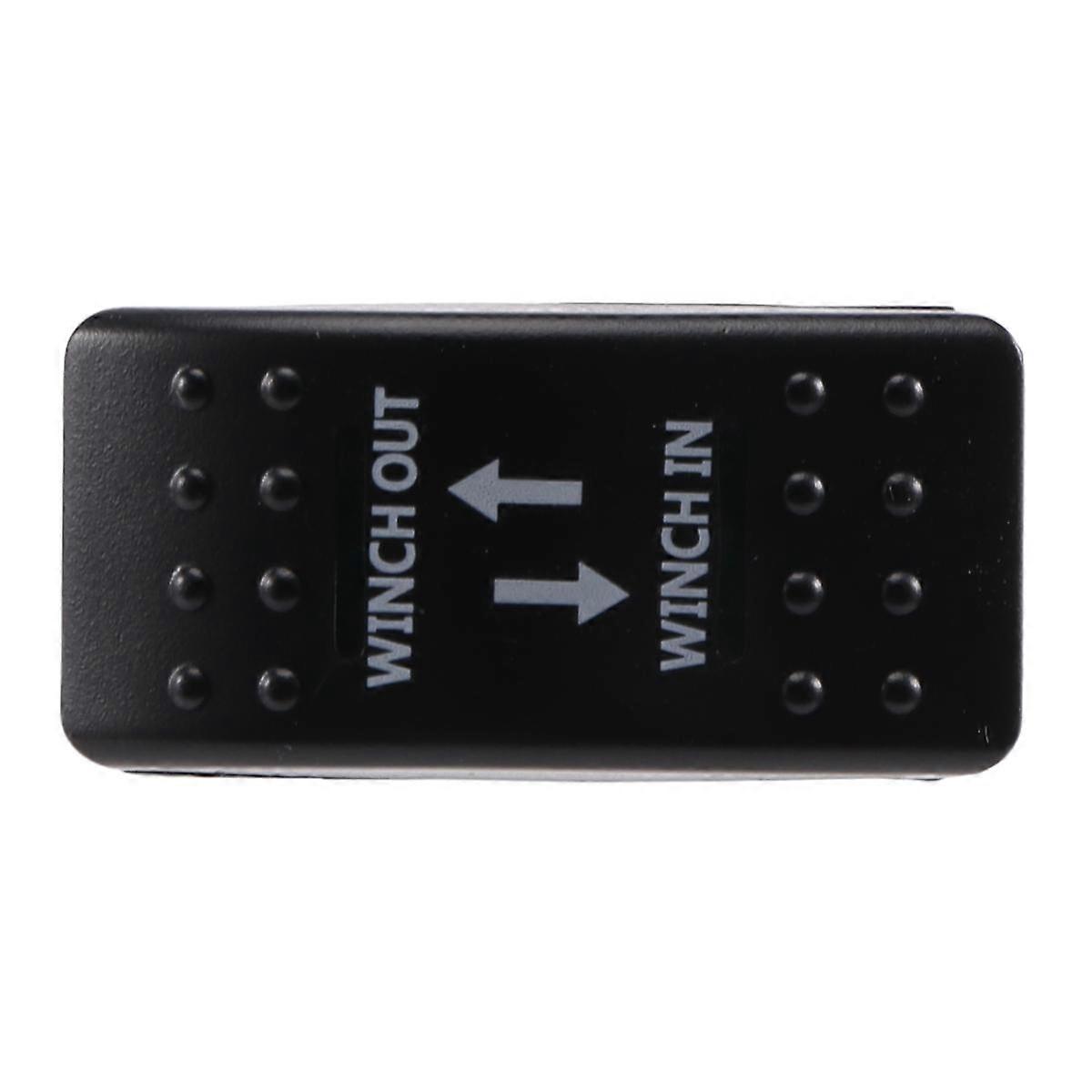 12V 20A Winch In Winch Out ON-OFF-ON Rocker Switch 7 Pin LED green