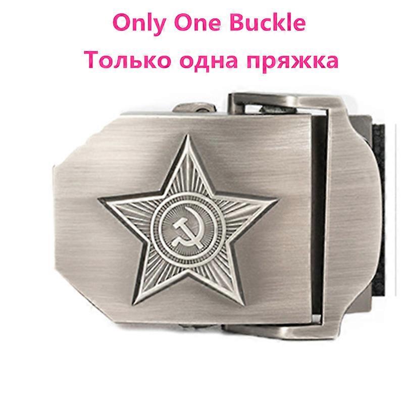 New Men & Adults High Quality 3D Five Rays Star Military Belt Old CCCP Army Belt Patriotic Retired Soldiers Canvas Jeans BeltBelts