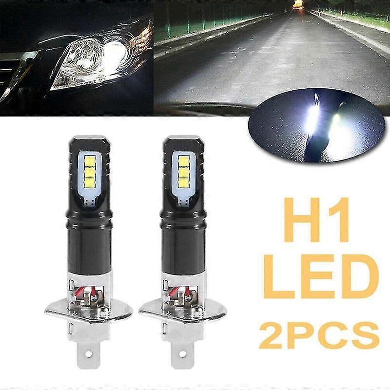 2x H1 6000K Super Hell Weiß 6000lm Drl Led Scheinwerfer Birne Kit Fernlicht Neu