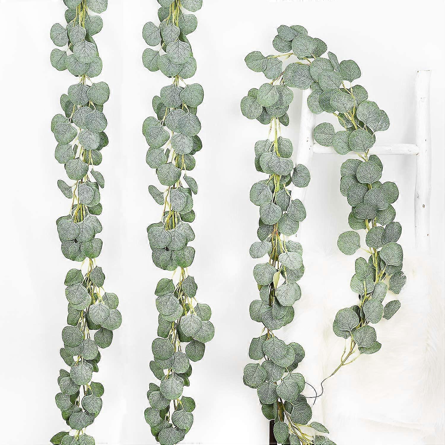 3pcs Ghirlande di eucalipto Ghirlanda di vegetazione artificiale Finta seta Eucalipto Viti Sfondo matrimonio Decorazioni murali