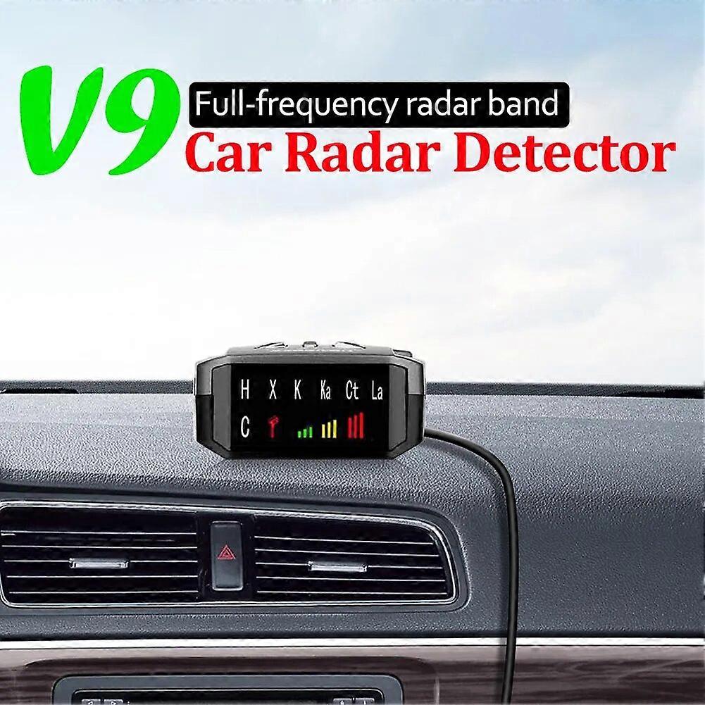 V9 12V Car Radar Detector English Russian Digital Display Auto Speed Voice Alert Warning Speed Control X K Ka Band Anti Slip Mat