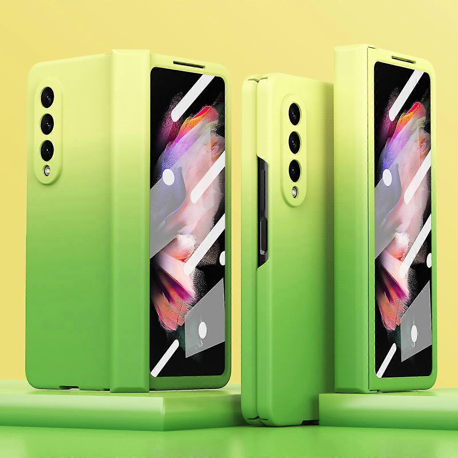 Gradient Color Case Compatible With Samsung Galaxy Z Fold 3, Hard Pc Shookproof Protective Cover