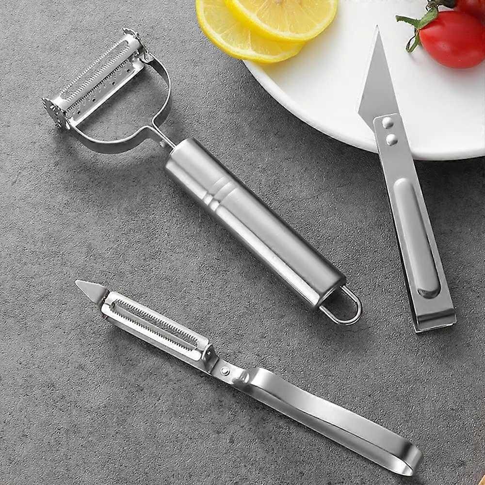 Vegetable Peeler 3-Pack, Stainless Steel Melon Planer