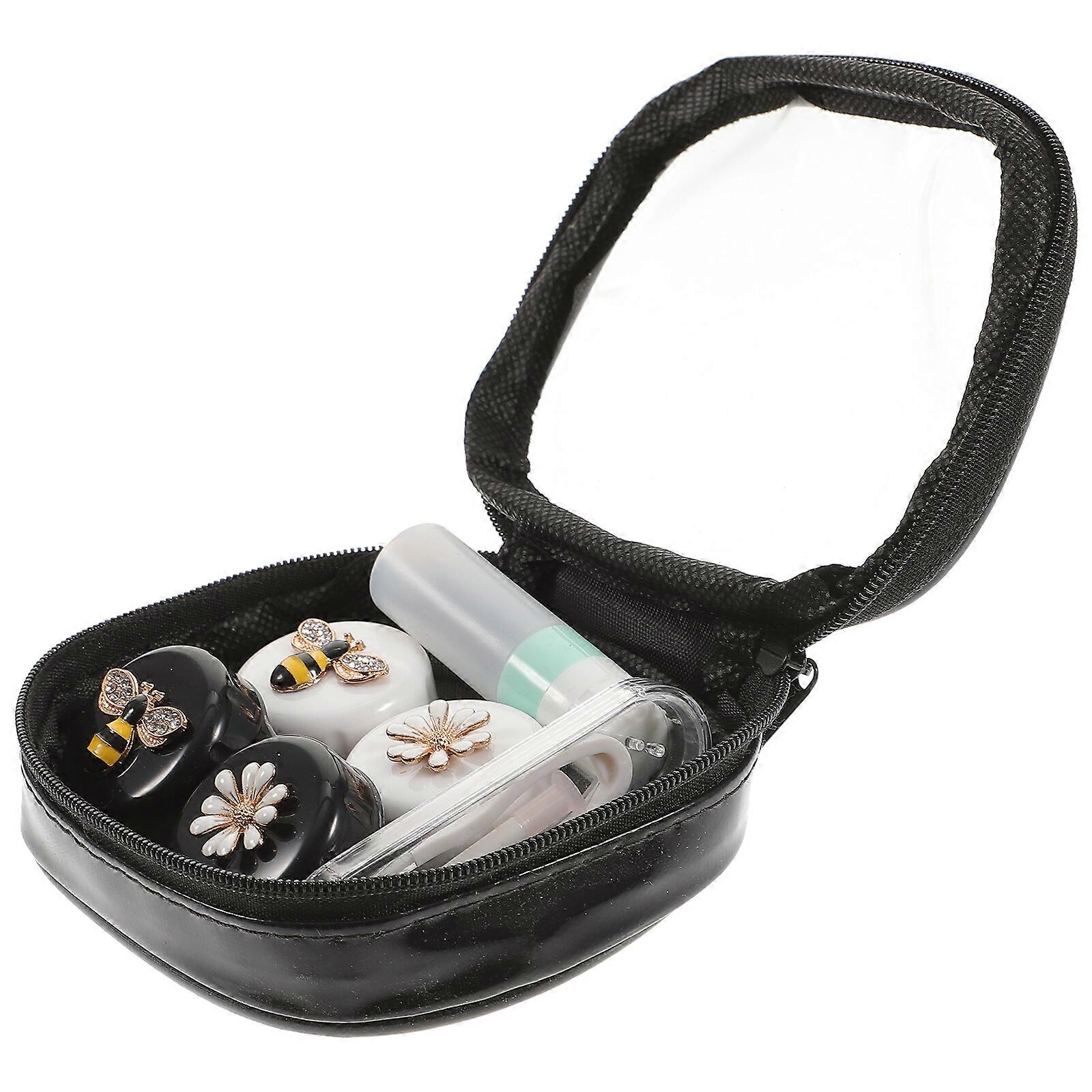 1 Set staubdichter kosmetischer Linsenbehälter Linsenboxen Reise unsichtbare Linsenbox