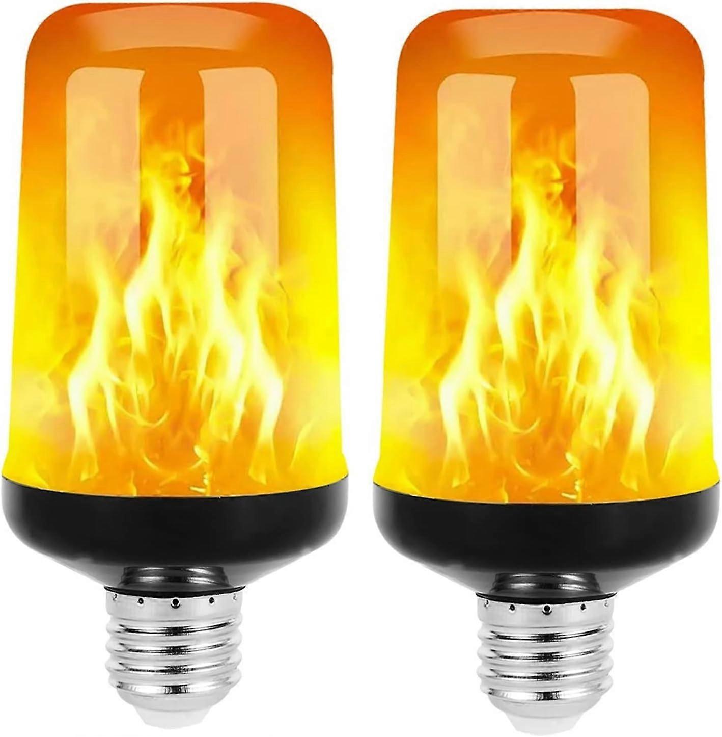 4Pcs LED Flame Light Bulb, Flame Effect Light Bulb, 4 Lighting Modes E27 Flame Bulb Party Bulb Lights