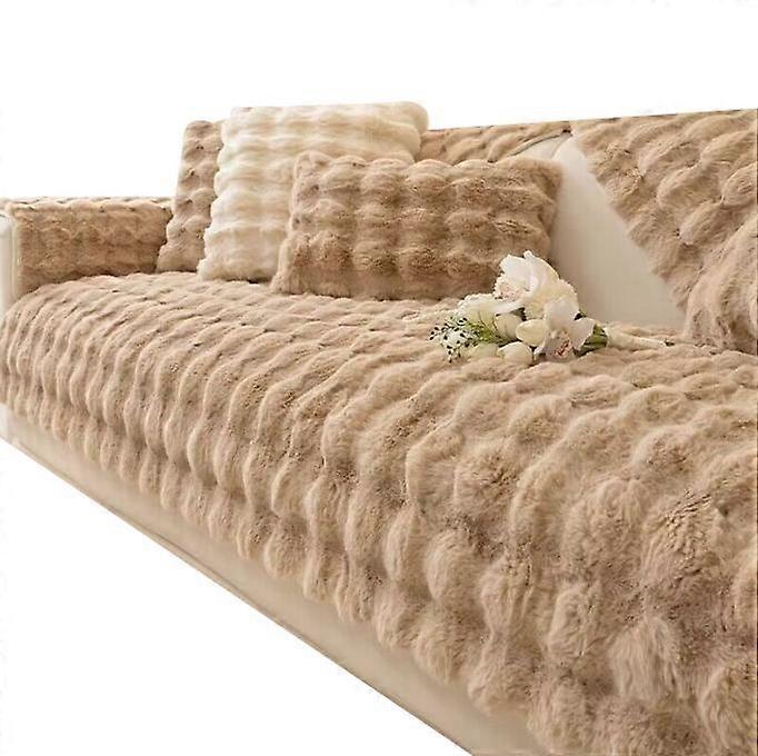 Super Soft Plush Couch Cover, Anti-Slip Sectional Couch Cover