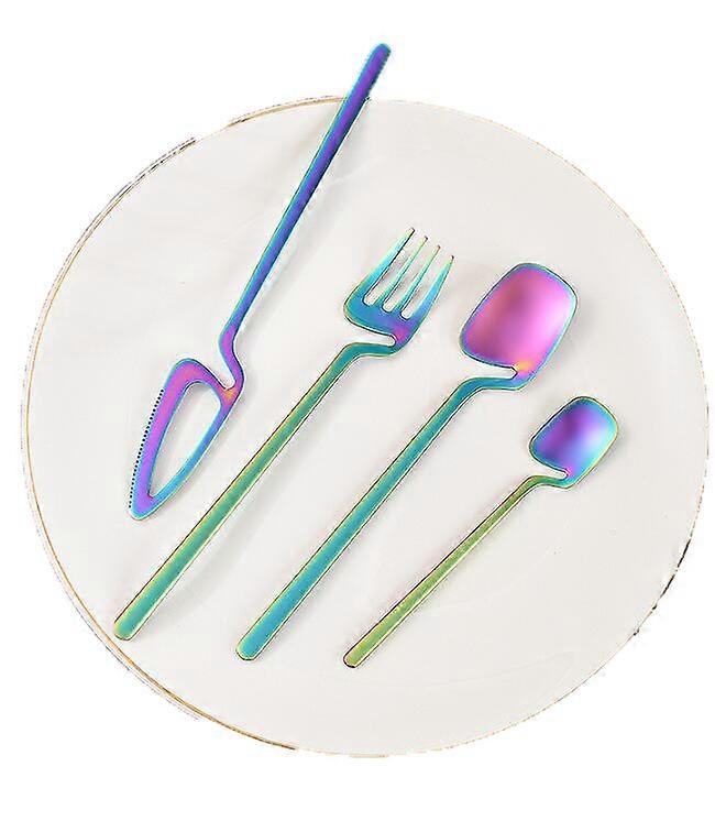 4PCS Stainless Steel Dessert Cutlery Knife, Fork And Spoon