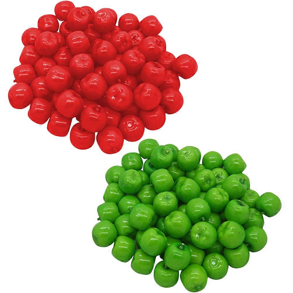 50 Pcs Fruit Decor Artificial Mini Apples Small Apples Prop Fake Apples Ornament