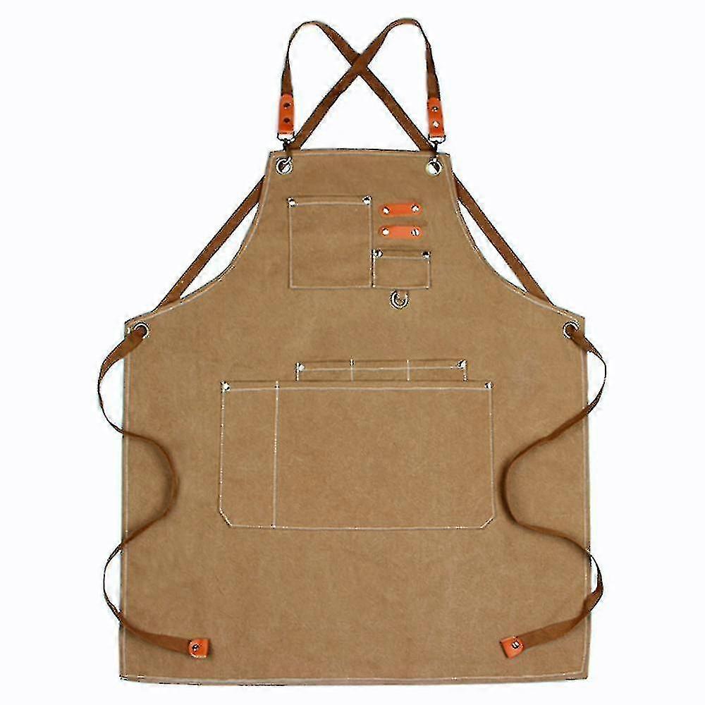 Split Apron With Adjustable Straps,chef Apron-cross Back Apron Canvas Apron Catering Bar Baking Apron