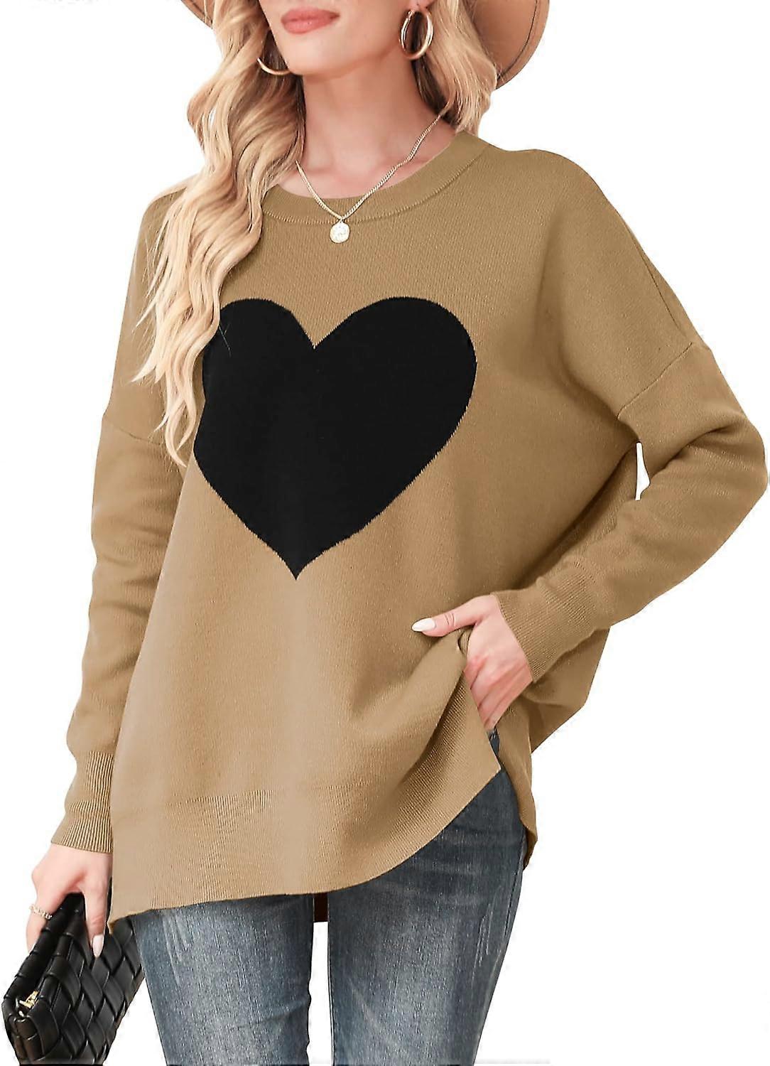 Women's Crewneck Batwing Sleeve Oversized Ribbed Knit Pullover Sweater Top