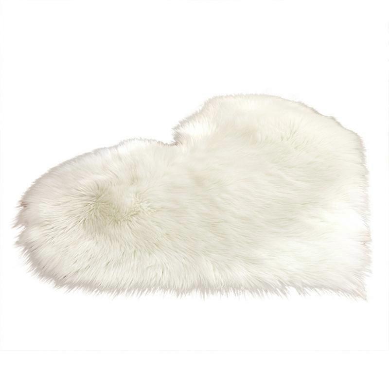 Heart Shape Soft Plush Fluffy Mat Home Bedroom Decor