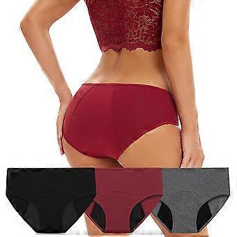 3pcs Women Underwear Menstrual Panties, Menstrual Panties Abundant Flow Menstrual Panties, Women Water Absorbent Without Leakage Physiological Underwe