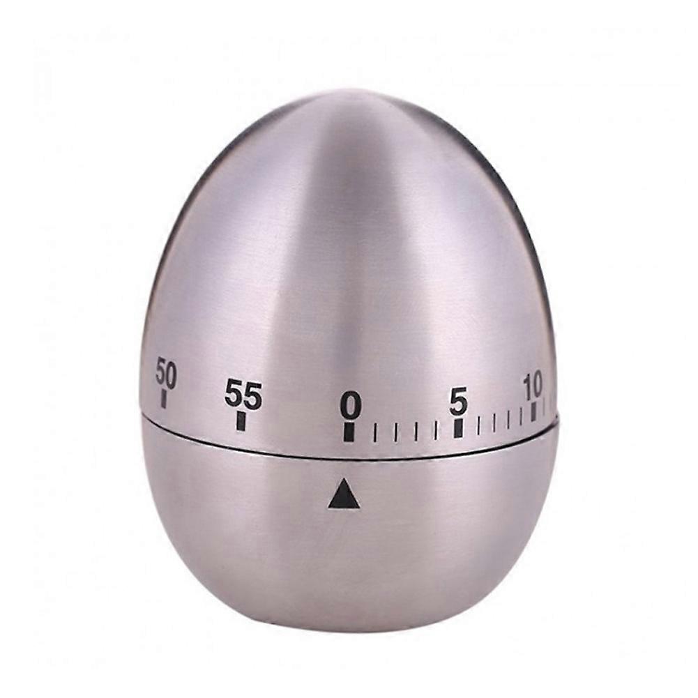 Stainless Steel Apple-shaped Mechanical Alarm Timer 60-Minute Countdown Kitchen (Egg)