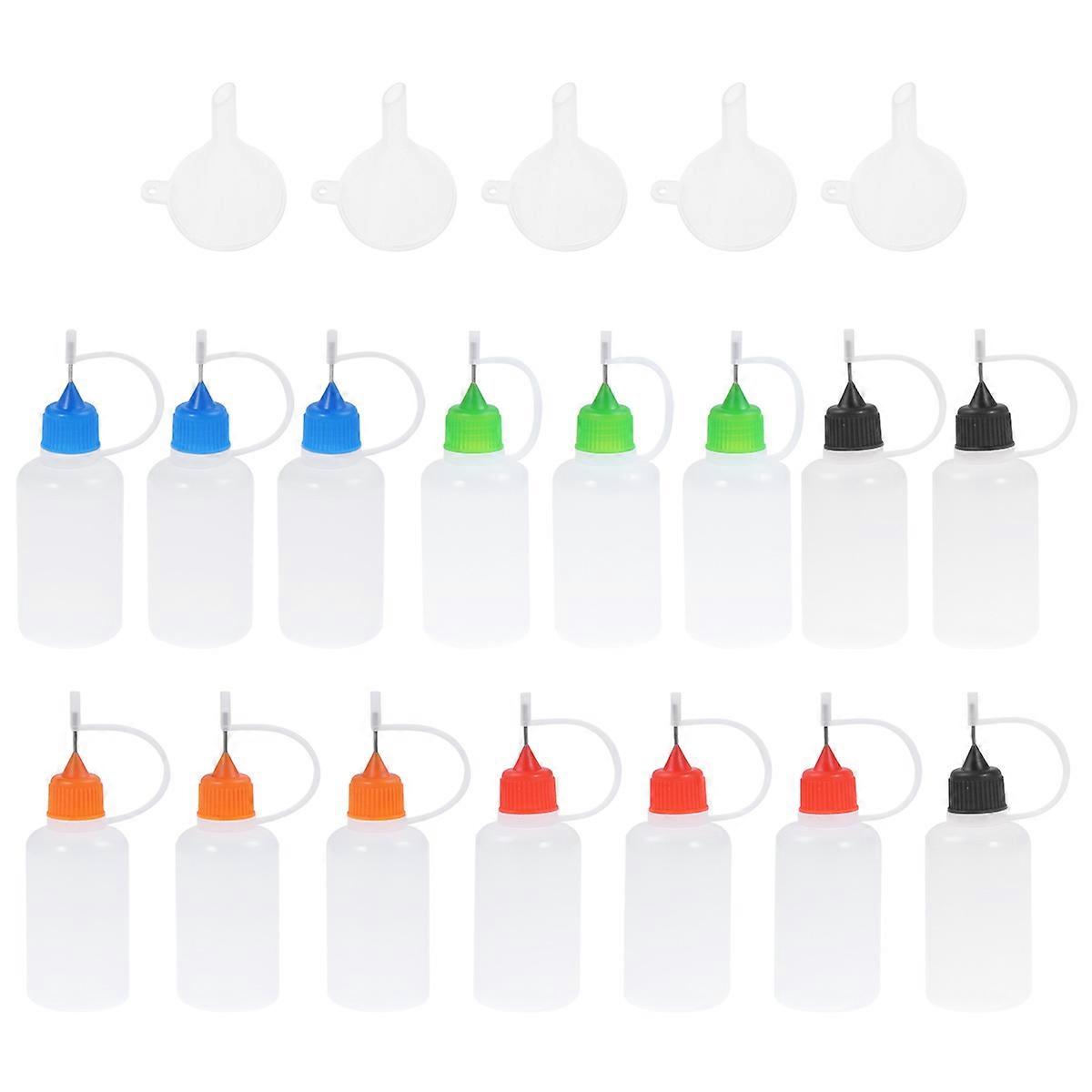 15 PCS Squeeze Bottles Liquids Plastic Squeeze Bottles Oiler Bottle Translucent Bottles Precision Tip Applicator