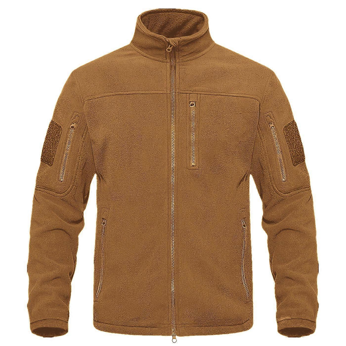 Full Zip Tactical Fleece Jaqueta Para Homens Jaqueta Militar Quente Casacos de Trabalho Bolsos Jaqueta Safari