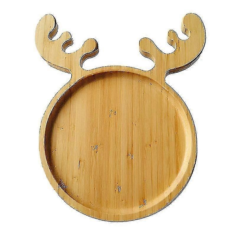 Wood Serving Tray Deer Shape Storage Trays Dessert Dinner Bread Fruit Snack Tray