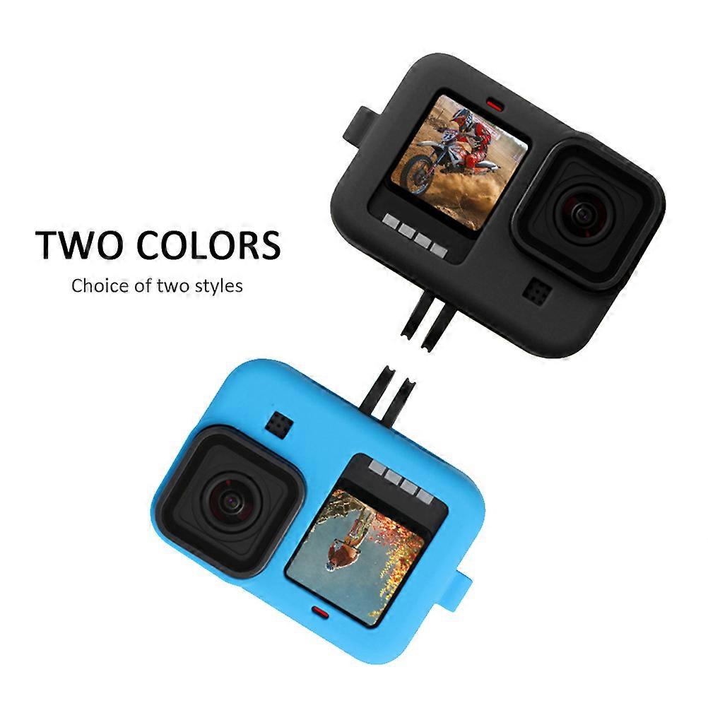 Silicone Sleeve Case Compatible for Hero 9 Protective Cover with Lens  and Strap