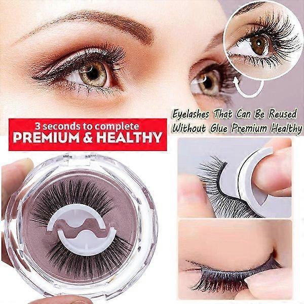 New Reusable Self-Adhesive False Eyelashes Natural Multiple reversible glue-free self-adhesive pairs of false eyelashes