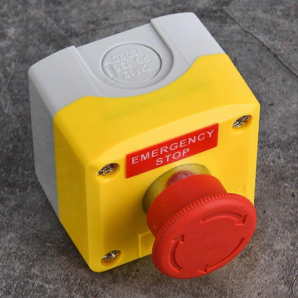 emergency stop button Red Sign Emergency Stop Push Button Switch IP65 Waterproof
