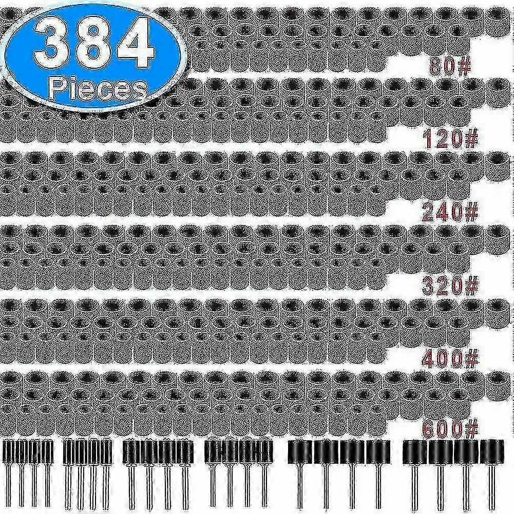 384 Pcs Drum Sanding Kit For Nail Drill Bits Dremel Accessories Rotary Tool Set