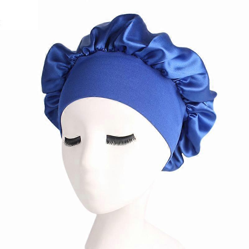 Solid Satin Bonnet Hair Styling Sleep Hat Wrap Shower Cap Hair Styling Tools