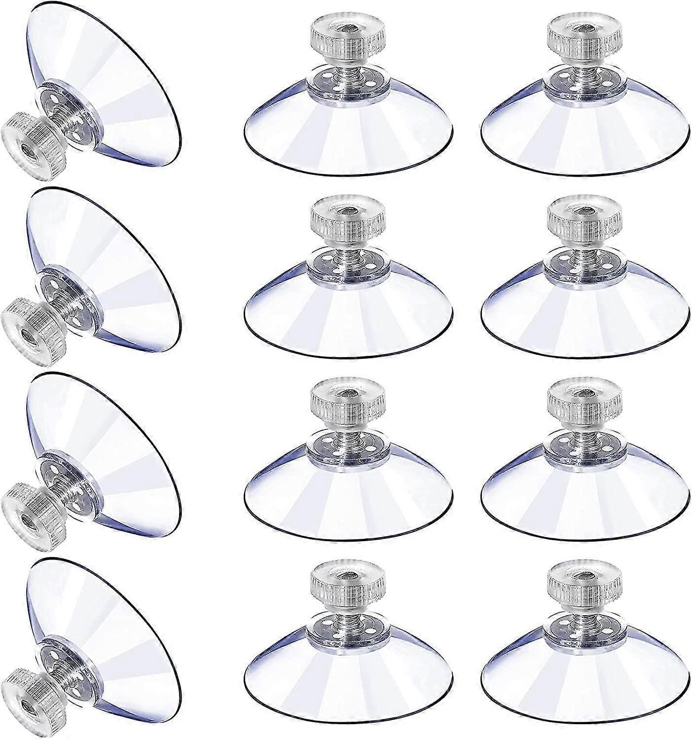 12 Large Suction Cups Plastic Transparent Anti-collision Suction Cup Replacement With Screw Nut