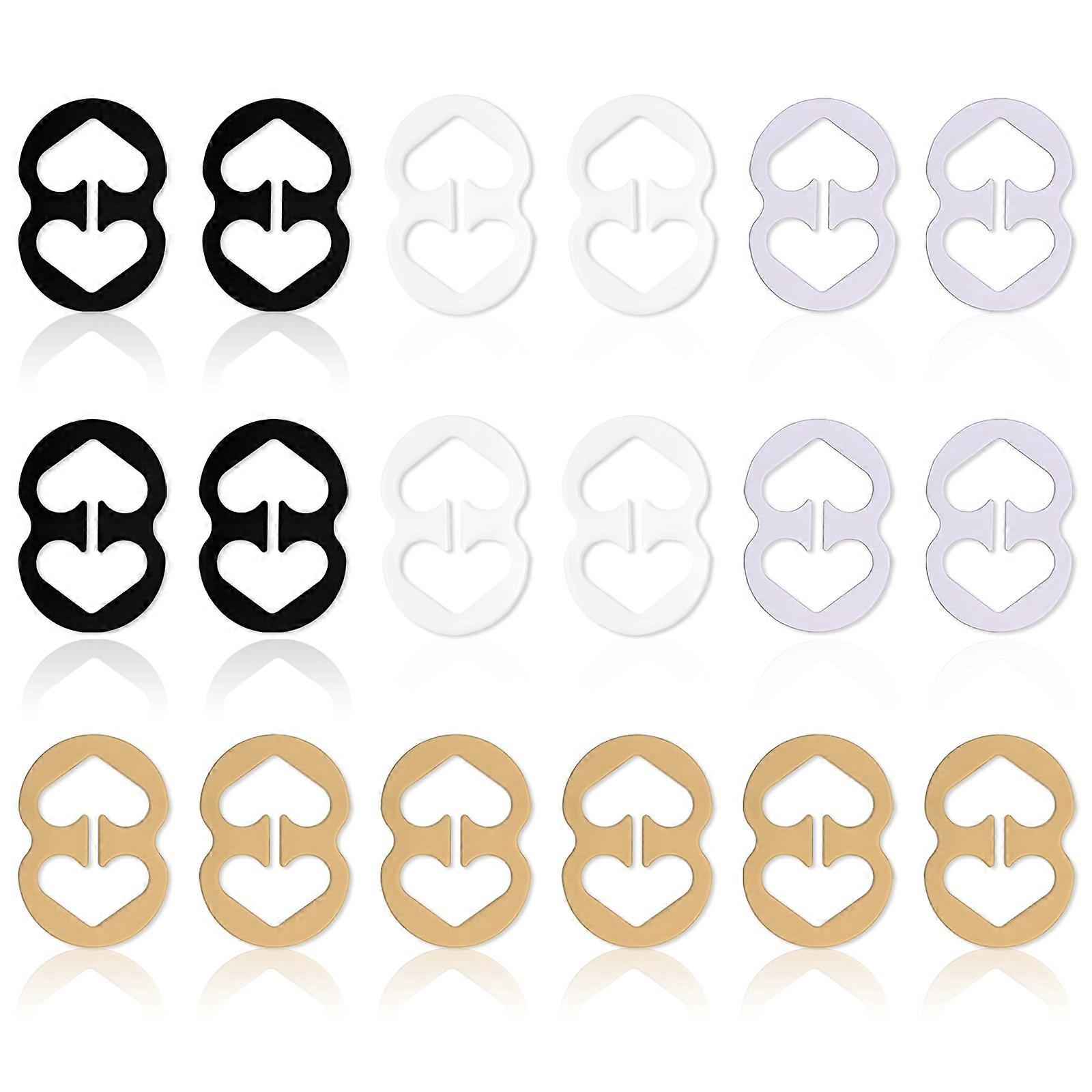 18-Pack Adjustable Bra Strap Clips, Plastic Holder for Women