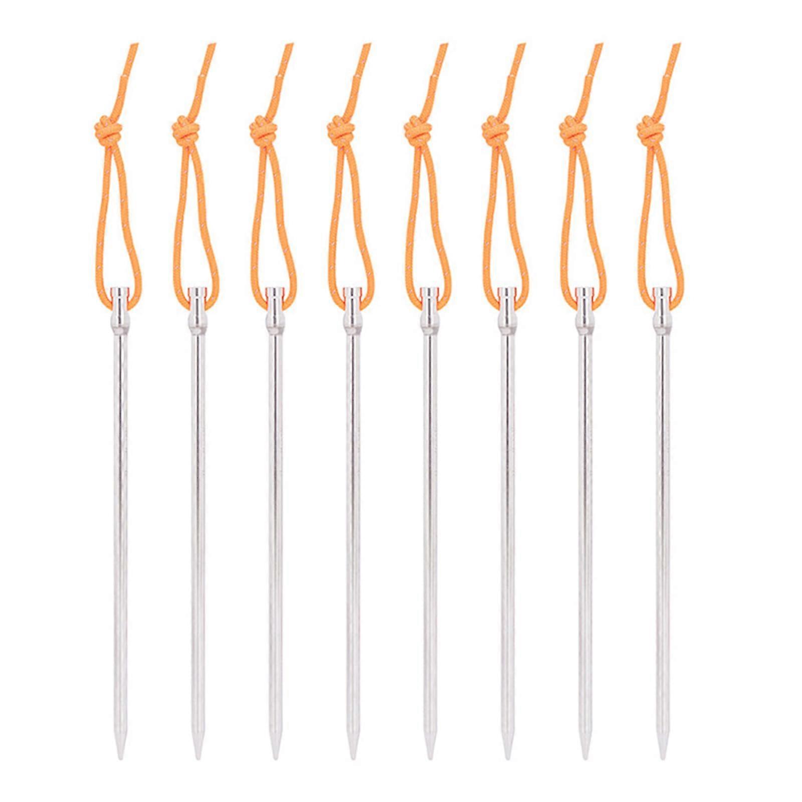 Tent Stakes Hook - Long Alloy Canopy Pegs for Wind-Proof Camping, Heavy-Duty 12-Inch Ground Anchors