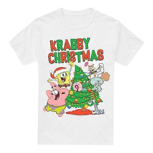 SpongeBob SquarePants Mens Decorating Christmas Tree T-Shirt