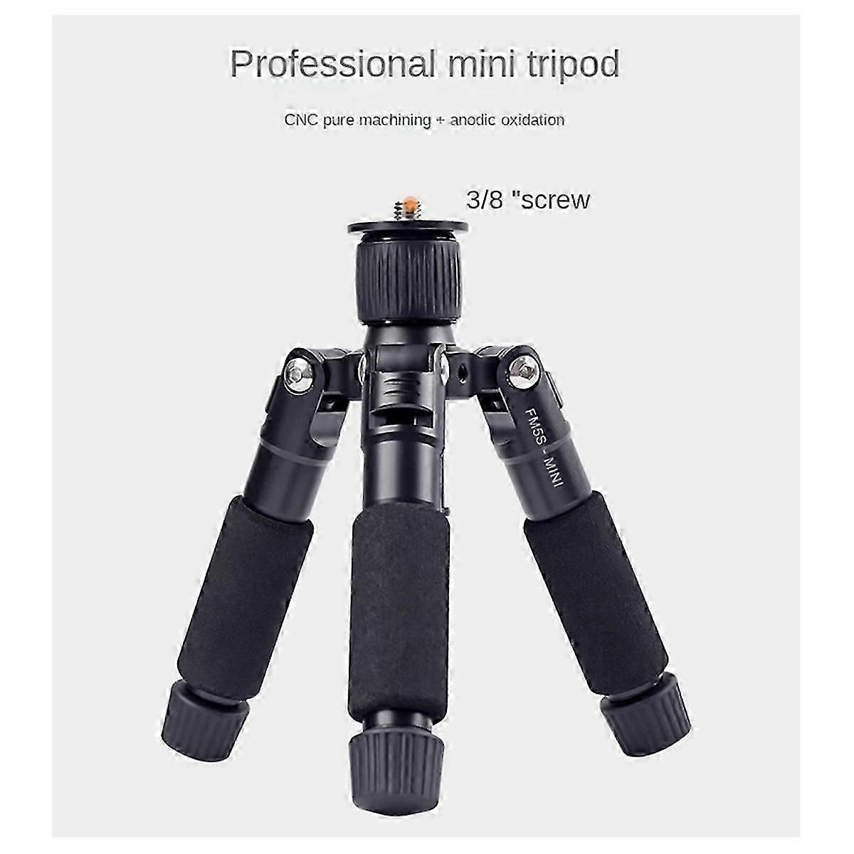 Mini Desktop Tripod Portable SLR Camera Tripod Mobile Phone Straight Broadcast Photo Stand-Black &