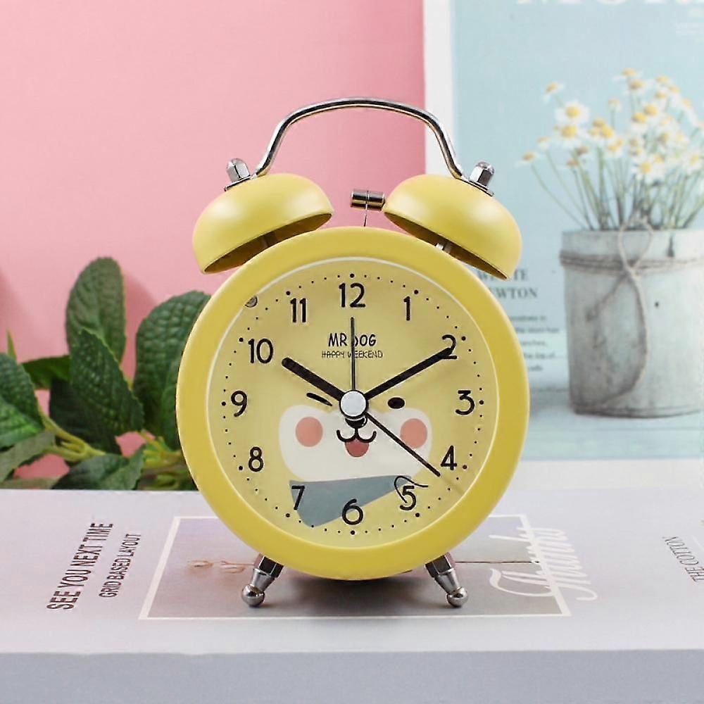 SAYTAY  3 inches Alarm Clock, Analog Animal Expression Pack Alarm Clock , Student Home Decoration Desktop Clock