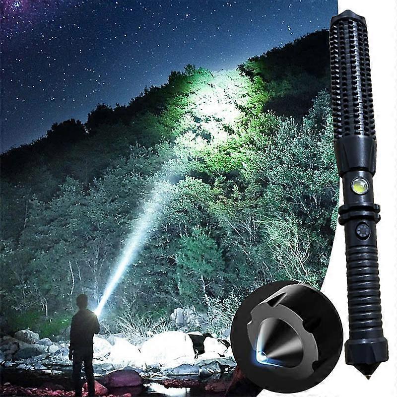 Strong Light Baseball Stick Emergency Multifunctional And Rechargeable Strong Light Flashlight Wolf Teeth Stick Shape