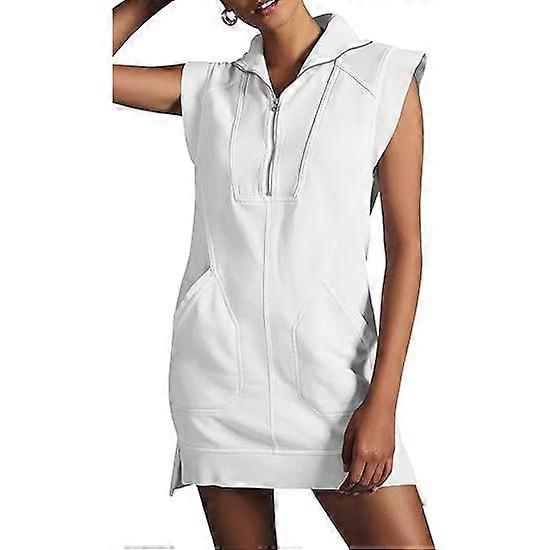 Womens Summer Half Zip Sweatshirt Dresses
