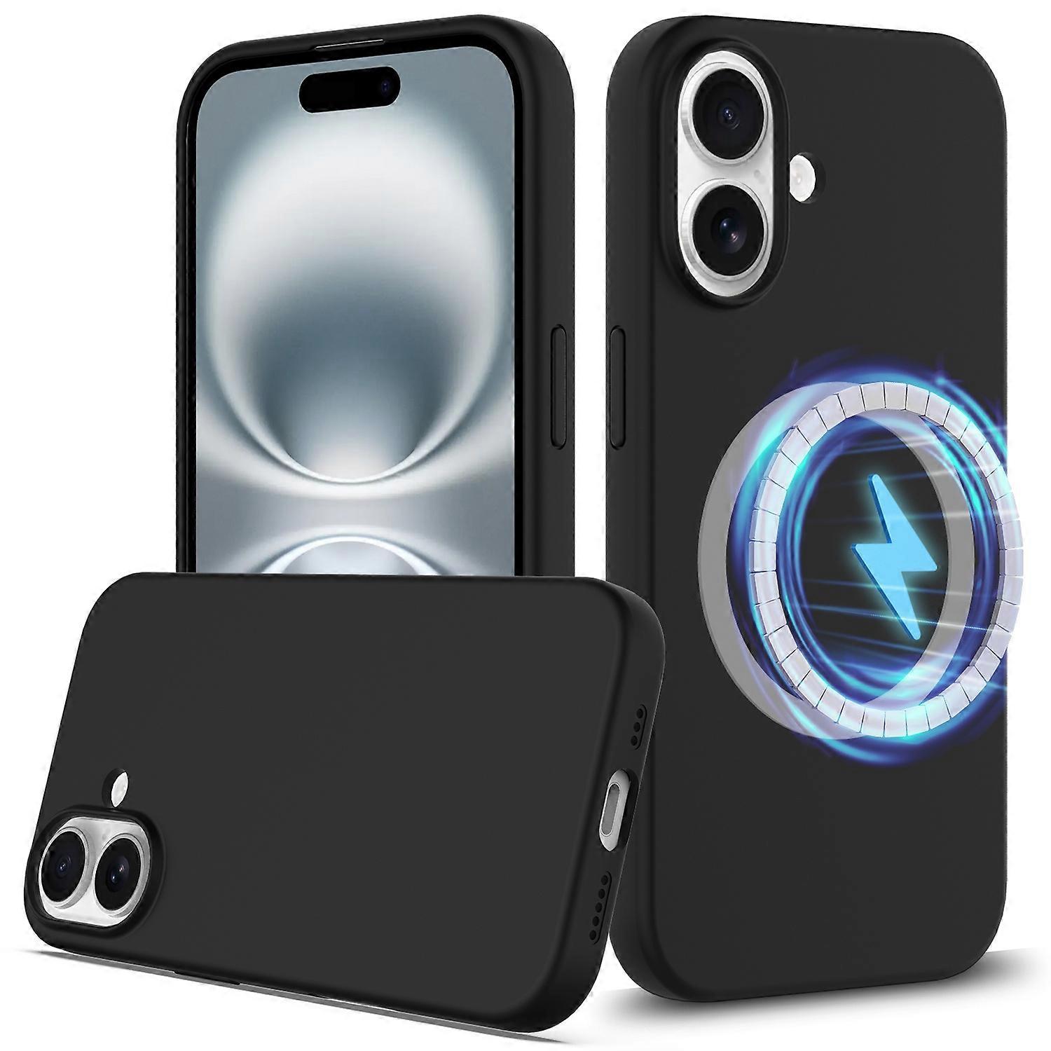 For iPhone 16 Plus Case Compatible with MagSafe Liquid Phone Cover with Camera Touch Control Button