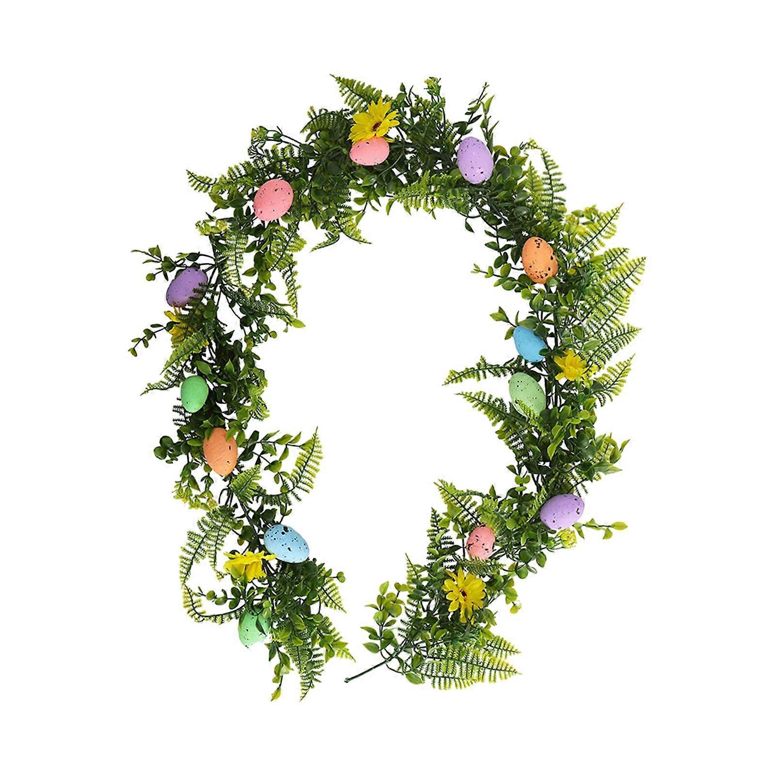 Artificial Easter Egg Garland Floral Egg Garland Easter Decoration Easter Day