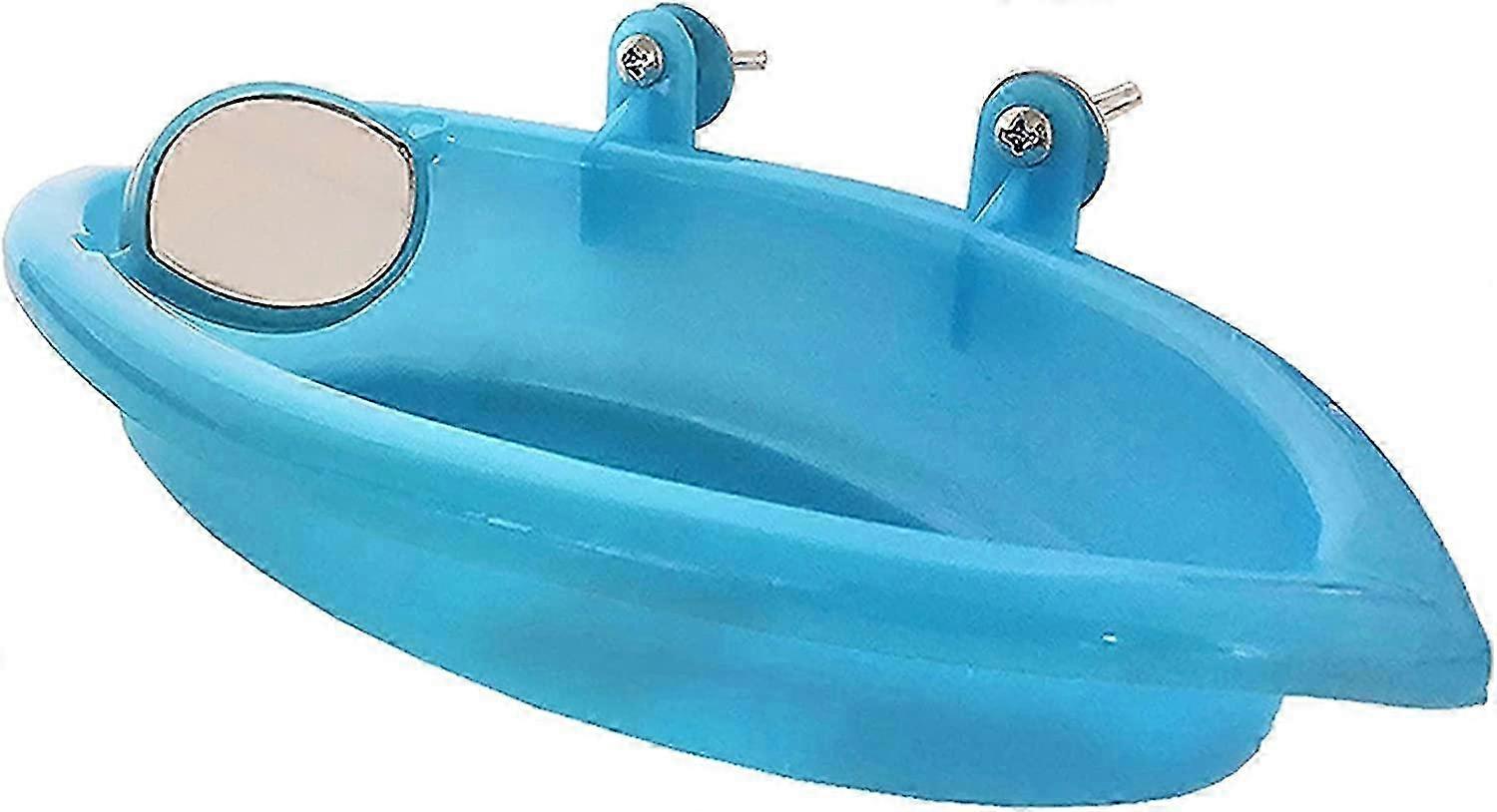 Parrot Bath Tub, Small - Sized, Easy - to - Install, with Built - in Mirror, Ideal for Pet Birds' Hygiene and Entertainment