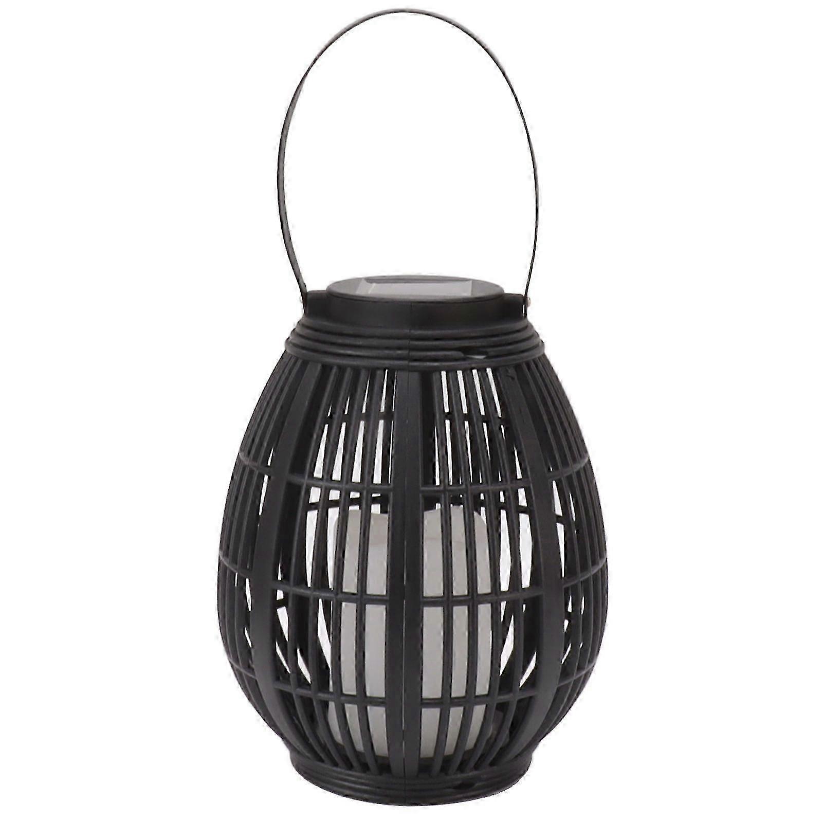 Solar Garden Lantern LED Outdoor Solar Lantern Waterproof Decorative Rattan Lantern For Patio Pathway Courtyard