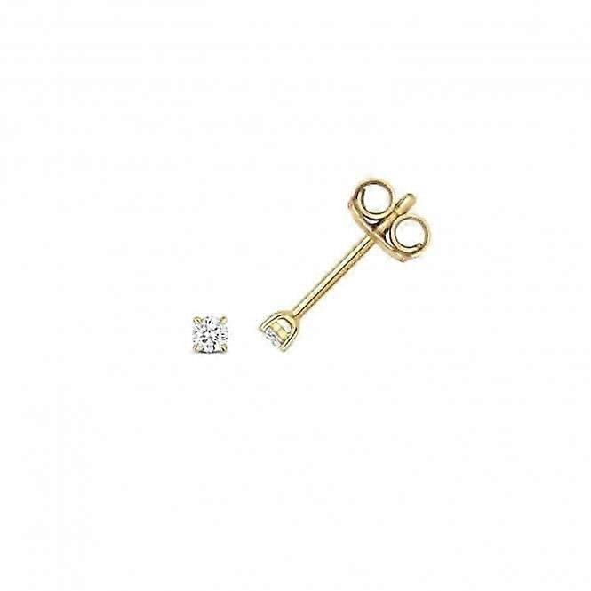 Diamond Jewellery 18ct Gold Diamond 4 Claw Earring Studs EDQ341