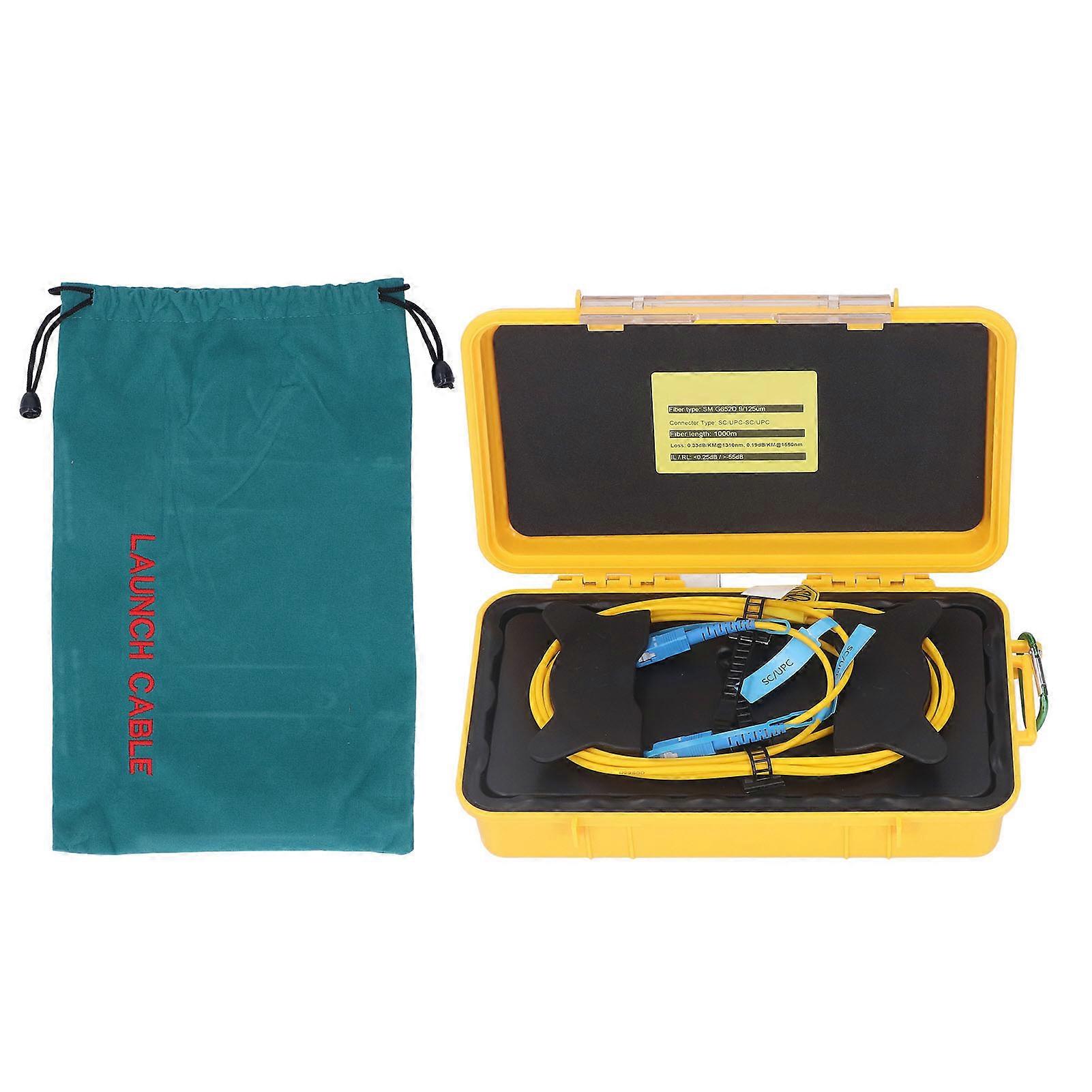 OTDR Launch Cable Box 1310nm 1550nm Singlemode to SC‑UPC Optical Fiber Test Extension Cord Box