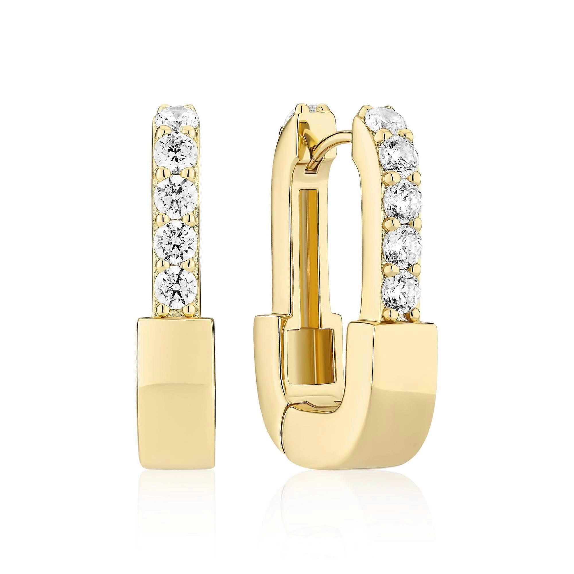Gold Plated Maratea Earrings SJ-E2453-CZ-YG