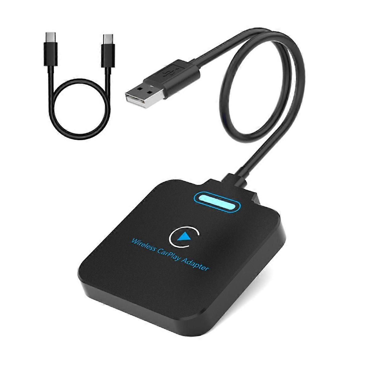 CarPlay Wireless Adapter,Plug&Play Low Latency Wireless CarPlay
