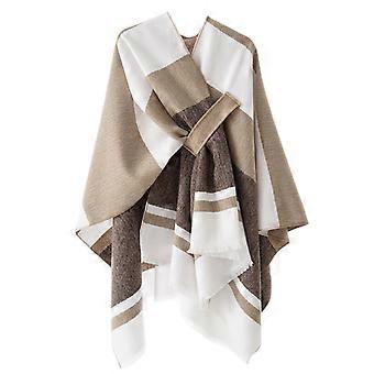 Women Shawl Wrap Poncho Warm Blanket for Office Outdoor Wedding Open Front Shawl Wrap Poncho Warm Scarf  Navy Blue