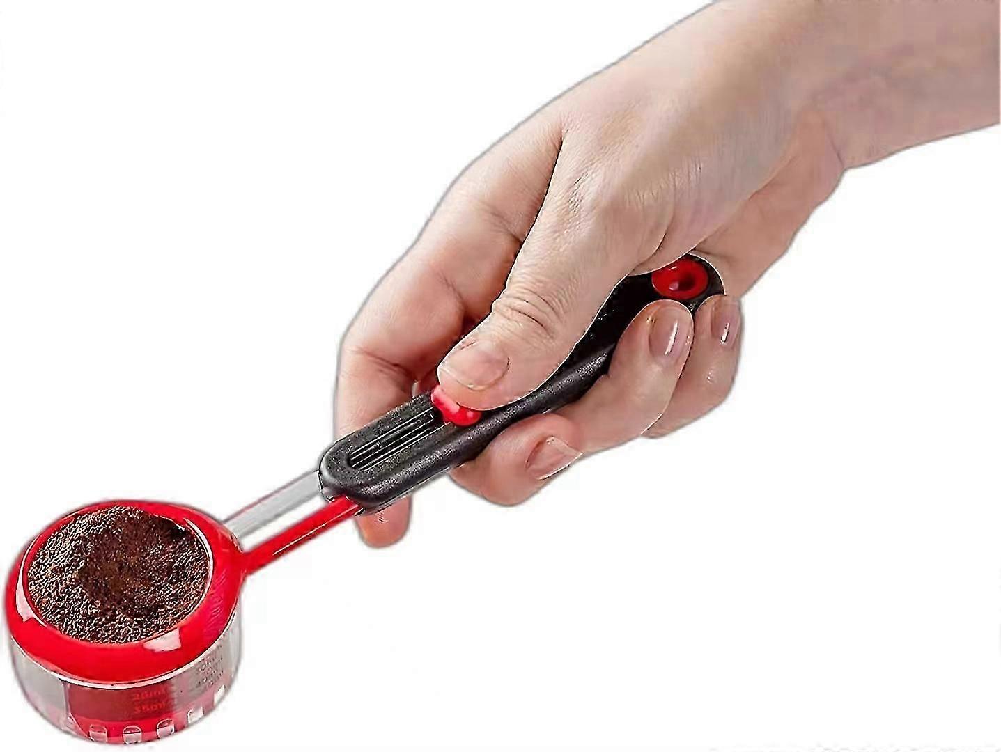 2PCS Adjustable graduated spoon coffee measuring spoon Powder Adjustable Lever Measuring Spoon