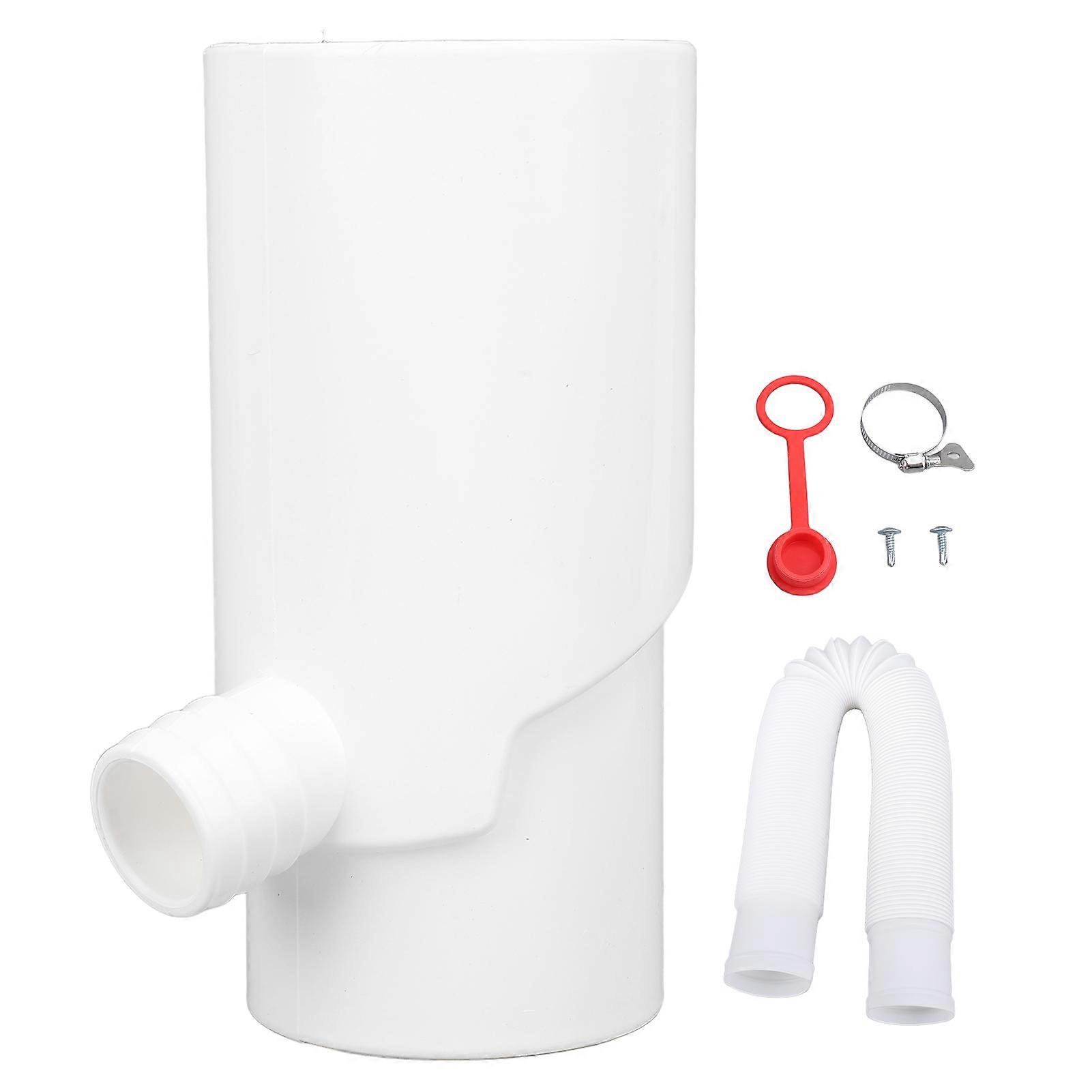 Rainwater Diverter Rainwater Collection System Plastic 8cm Round Downspout Diverter for Irrigation and Aquarium White