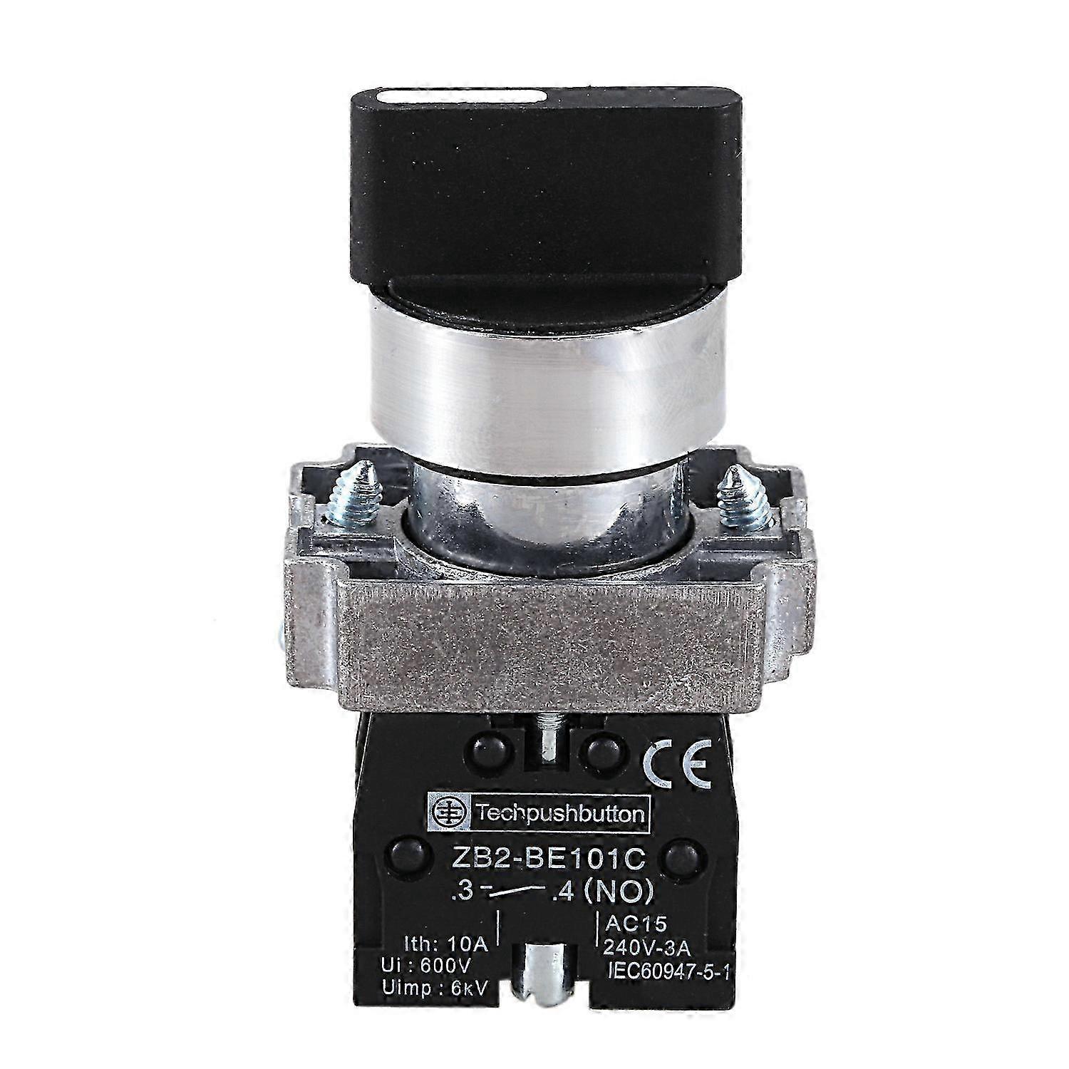 22mm Latching 2 NO 3-Position Rotary Selector Select Switch ZB2-BE101C
