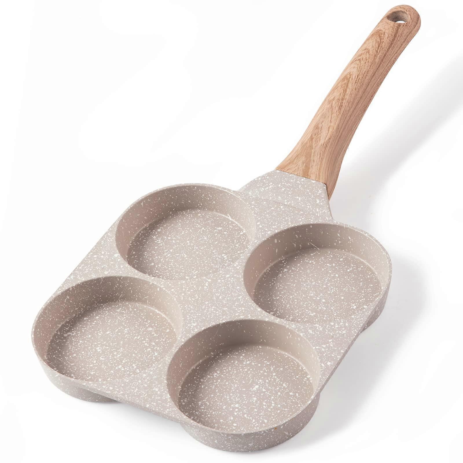 Nonstick Granite Egg Pan Omelette Pan with 4-Cup Capacity for Gas and Induction Stoves, Durable Cookware